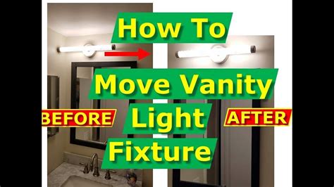 moving a vanity light junction box|moving vanity light over wall.